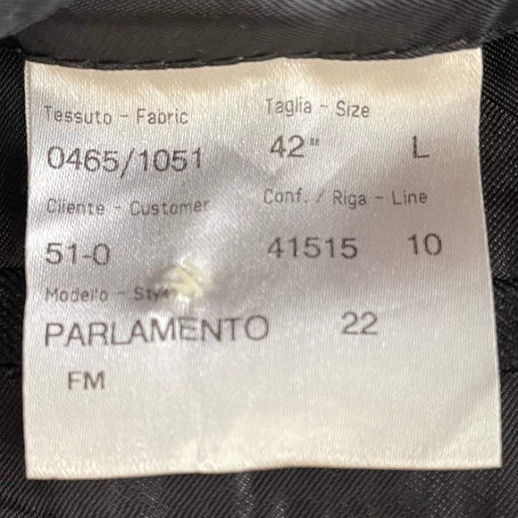 BRIONI PARLAMENTO/SIGMA Charcoal Two-Piece 100% Wool Two-Button Twill Suit - Picture 9 of 10